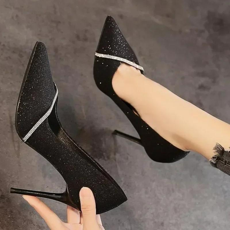 Women's Shoes Heel Trend New Spring Summer Pointy Wedding High-heeled Shoe Flashion Sexy Chic and Elegant Stiletto Pumps