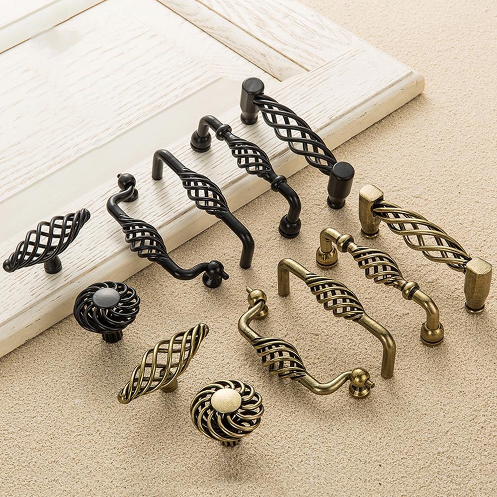 With Screws Home Hardware Wardrobe Furniture Handles Cabinet Pullers Door Knob Drawer Knobs