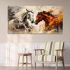 Large Fashion Horse Canvas Mural - Brown Horse Portrait Wall Decor for Living Room or Bedroom