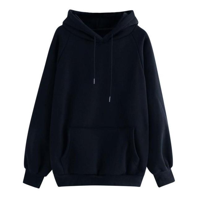 2023 Autumn/Winter Women's Plus Velvet Thick Loose Hooded Sweatshirt