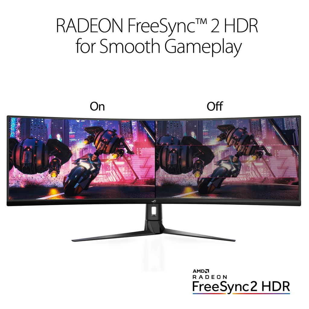 ASUS Gaming Monitor Display ROG Strix XG49VQ 49 inch PS5 400 Compatible/Curved/329/3840x1080/144Hz/FreeSync/DisplayHDR