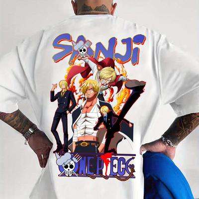 Bandai One Piece Luffy Print Korte Mouw Los Zomers Heren en Dames Zomer Pendelen Ademend Sport Katoen T-shirt 2026