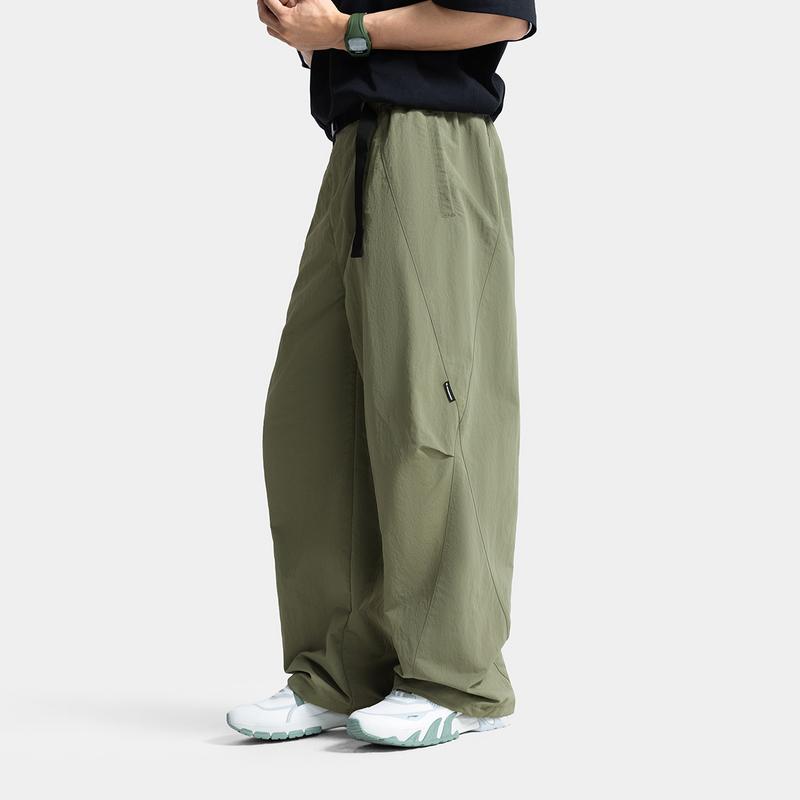 Li Ning CF Outdoor Series Comfortable Simple Versatile Elastic Water-Resistant Straight Casual Pants Men bottoms Tea-Green AYKV197-2