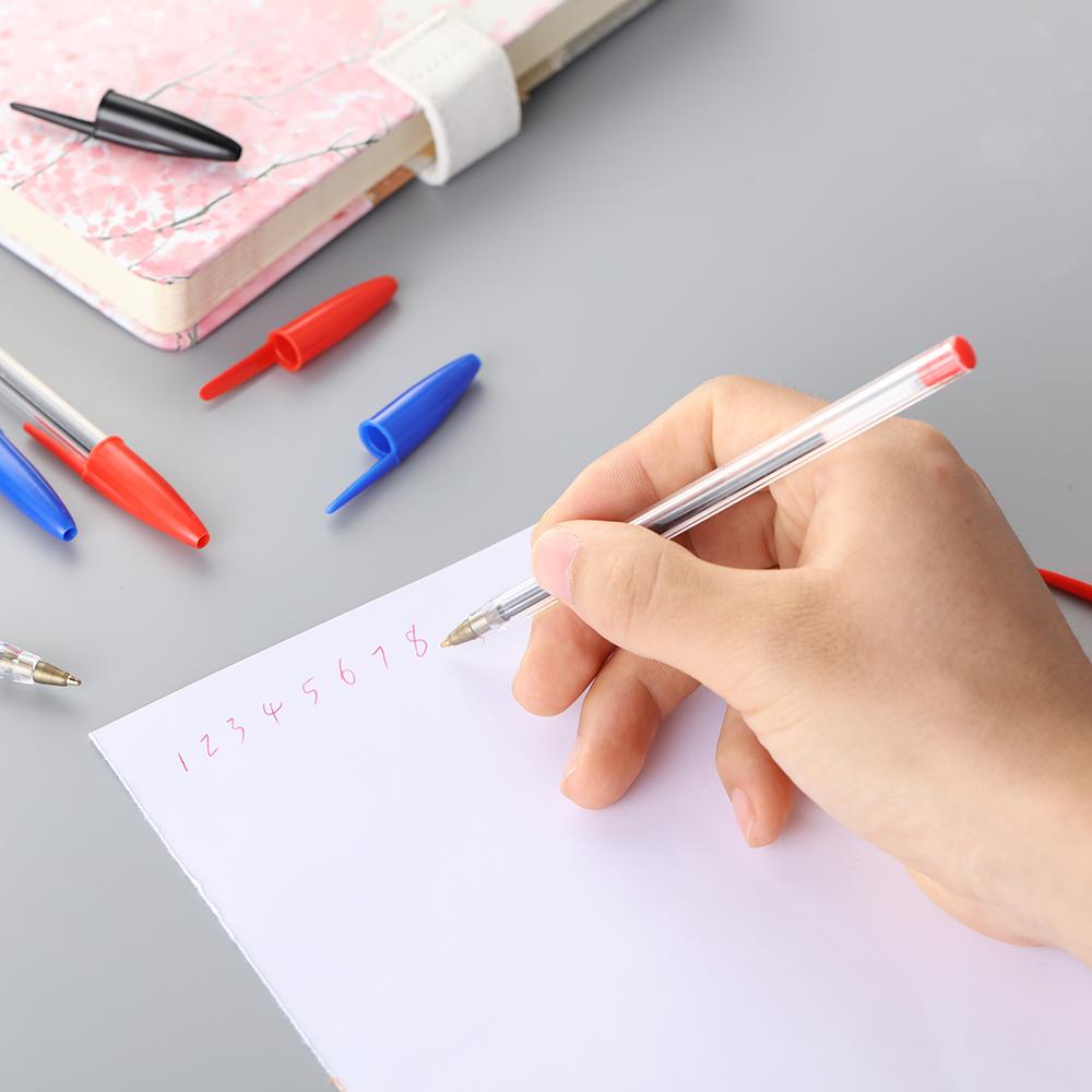 5Pcs Ballpoint Pens Long Lasting Smooth 1.0 Mm Ballpoint Pen Black Red Blue Pens Student Stationery School Office Accessories