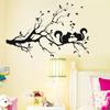 Vinyl Squirrel On Long Tree Branch Wall Sticker Animals Cats Art Decal Kids Room Home Decoration Room Wall Art Wallpaper