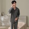 German Velvet Pajamas Men'S Autumn And Winter Thin Velvet Long Sleeves Can Be Worn Outside Large Size Thermal Loungewear Suit