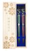 Chopsticks Dishwashing Silver Maid Cherry Blossoms Green Purple Design with Paulownia Box and Wrapping Wedding Anniversary Wedding Anniversary Golden