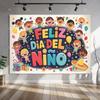 Children's Day Party Decoration Backdrop Feliz Día del Niño Balloon Photography Background Supplies Kid Gift Photo Studio Prop