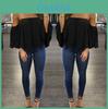 Premium Quality Fashion Women's Summer Off Shoulder Long Sleeve Casual Blouse