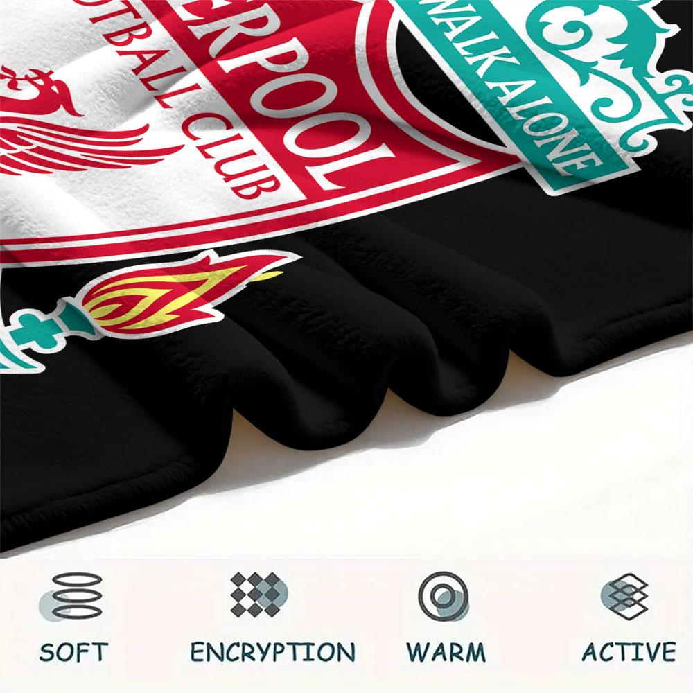 Liverpool Mintás Flanell Takaró, puha dobás hálószobába, kanapéra, mosható, fociszurkolói ajándéktárgy, nagyszerű ajándék.