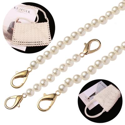 Bag Straps Accessories DIY Purse Replacement Bags Handbag Handles Long Beaded Chain Pearl Strap
