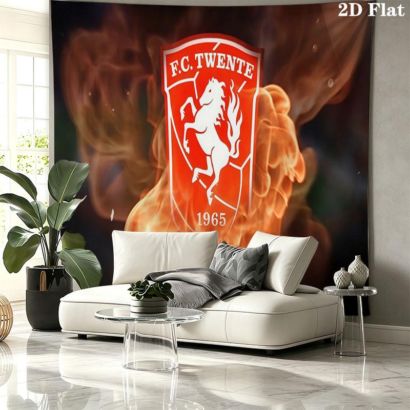 FC Twente Enschede Wall tapestry, aesthetic printed fabric blanket, suitable for bedroom, living room, and home decor.