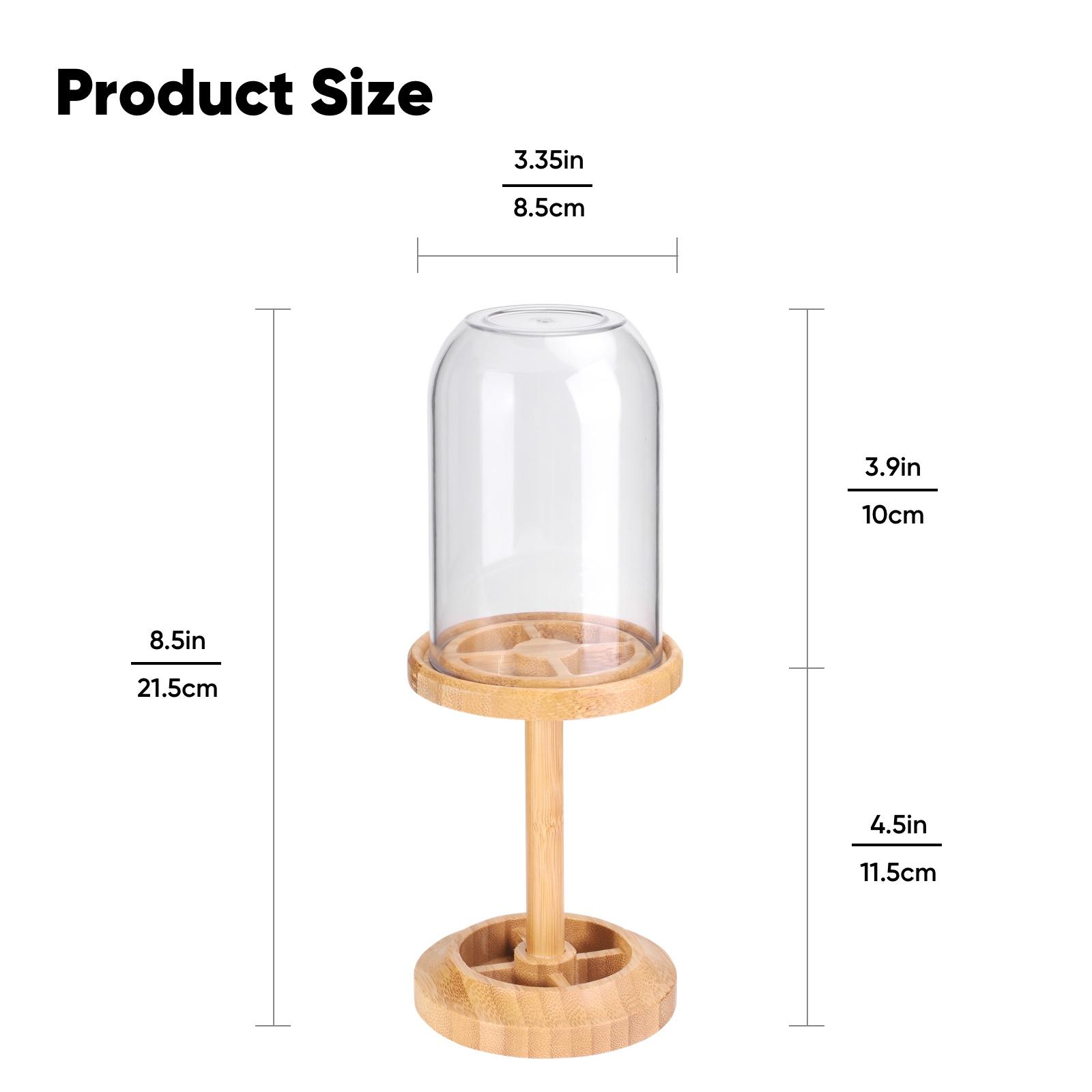 

Новый креативный бамбуковый держатель для зубной пасты с прозрачной крышкой для стакана, пыленепроницаемый чехол для хранения в ванной комнате, органайзер для зубных щеток