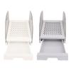 Cat Litter Ramp with Drawer Baffles Adjustable Height Elevated Litter Box Step Stool Anti Tracking Easy To Clean