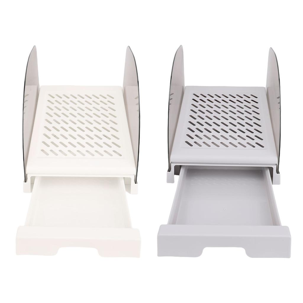 Cat Litter Ramp with Drawer Baffles Adjustable Height Elevated Litter Box Step Stool Anti Tracking Easy To Clean
