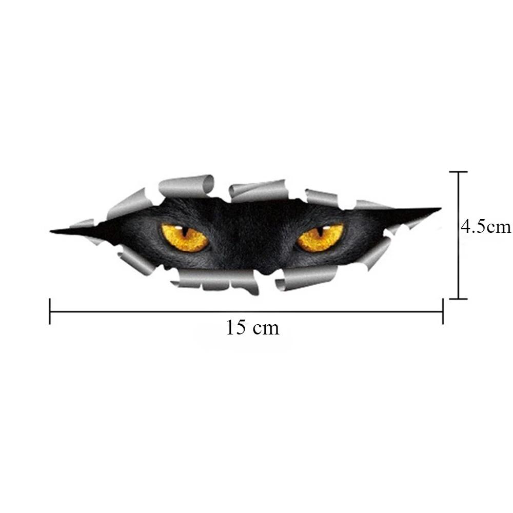 New Creative Cool 3D Car Styling Funny Cat Eyes Peeking Sticker Waterproof Peeking Monster Auto Accessories Whole Body Cover 1pc чёрный