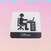 Pop Black Acrylic Creative Signage Office Sign Wall Label Sticker Warning Badge for Office Buildings Corporate Parks School
