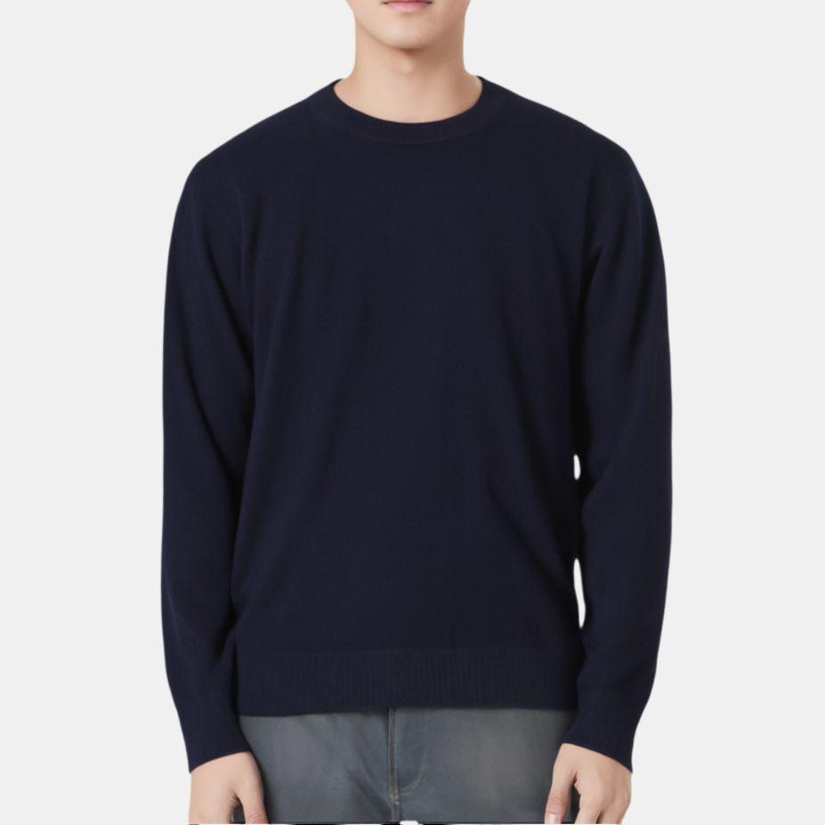 Uniqlo Solid Color Pullover Round Neck Long Sleeve Sweater Unisex Sweater 450543-69
