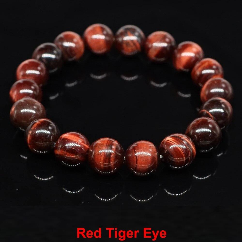 

Браслет из натурального камня, аметист, тигровый глаз, розовый кварц, обсидиан, агат, бусины, ювелирное изделие, подарок для мужчин, магнитная защита здоровья для женщин 10mm&19cm