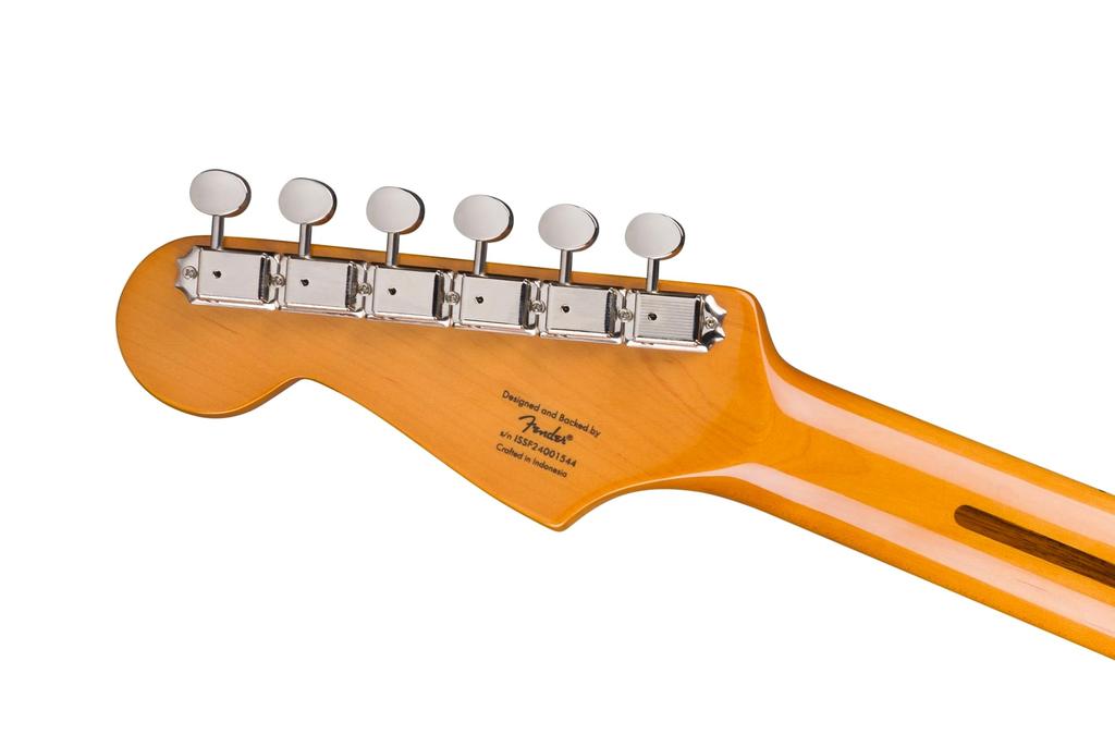 Squier by Fender Classic Vibe 50s Electric White with Soft Case Stratocaster® Guitar, Blonde,