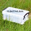 0.28 Liter Storage Box Candy Color Locking Lid Plastic Sorting Box Mini Size Transparent Art Stationery Box