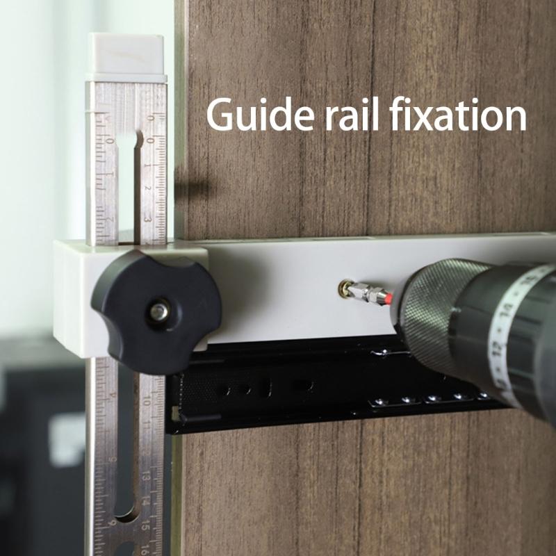 Upgrades Steel Drawer Rail Alignment Jig with Extendable Length Design Cabinet Slide Installation Tool for DIY Projects