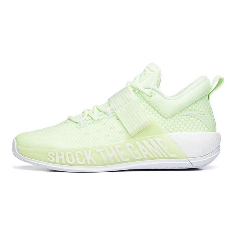 Anta Sweep 4 Durable Rebound Low Basketball Shoes Men Sneakers White Green 112231608-4