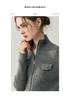 Women's Slim Fit Cashmere Cardigan with Double Zipper - Warm Lapel Knitwear for Autumn/Winter.
