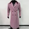 Casacos de Lã Elegantes de Comprimento Excessivo Moda Europeia de Inverno Retrô Lazer Luxo Leve Trench Coats Masculinos Tendência M-2XL