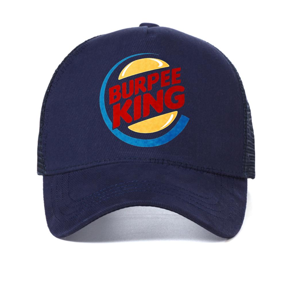 for Men Crossfit Workout Burpee King baseball cap Funny Birthday Gift for Boyfriend Husband Dad Male Summer Breathable sport hat