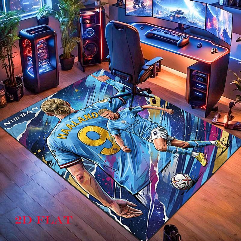 Haaland poster Carpet Rug for Living Room Bedroom Home Sofa Decoration,Kids play Nonslip Floor Mat