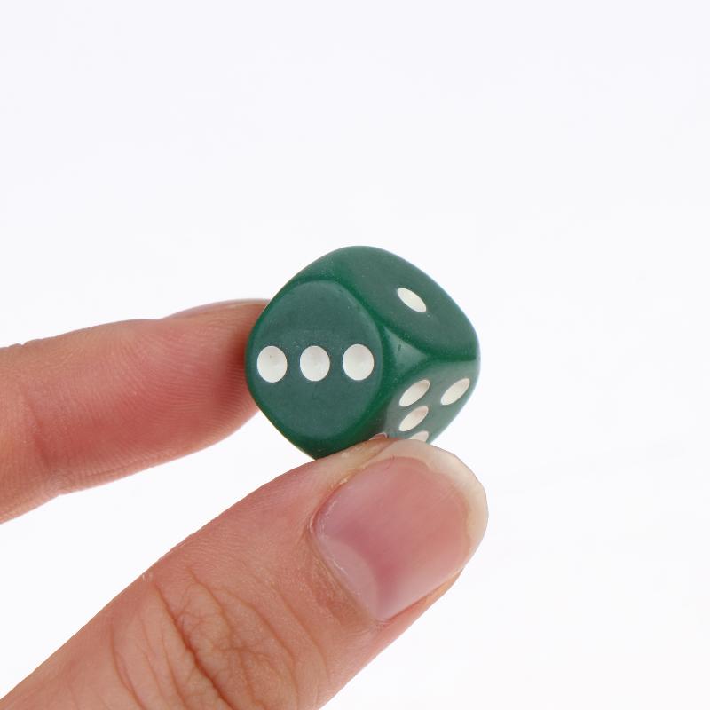 10Pcs Colorful Dice Acrylic Round Corner Cubes Dot Drinking Game Dice Accessories