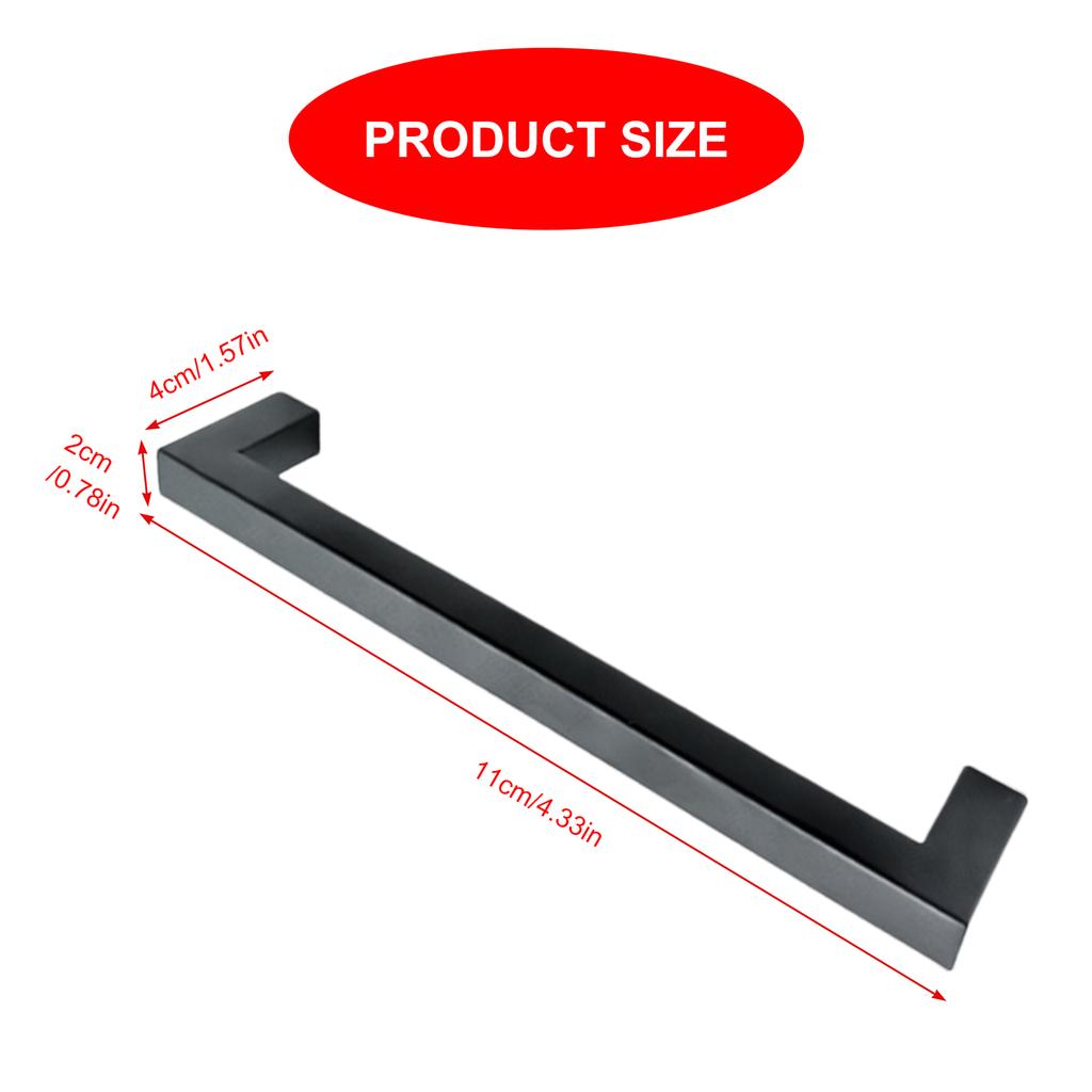 Modern Square Matte Cabinets Handles Sturdy Stainless Steel Hardware Multiple Layer Electroplated for Long Time Use