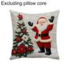 Christmas Pillow Cover Snowflake Velvet Jacquard Christmas Tree Elk Pillow Cushion Holiday Decoration Cushion Cover