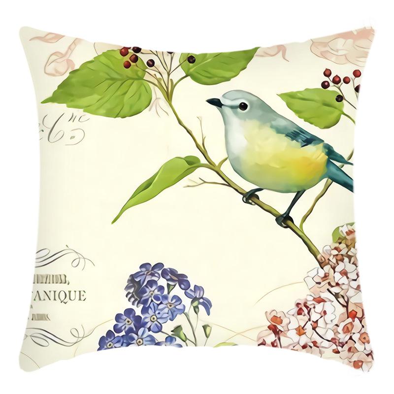 Neue Retro-Serie Zier Vogel Szene Druck Kissen Haus Sofa Kissenbezug Premium Langlebige Qualität Nützlich Praktisch