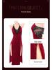 Feimu Renjian Velvet Deep V Nightdress 6153: Sultry High-Slit Lingerie