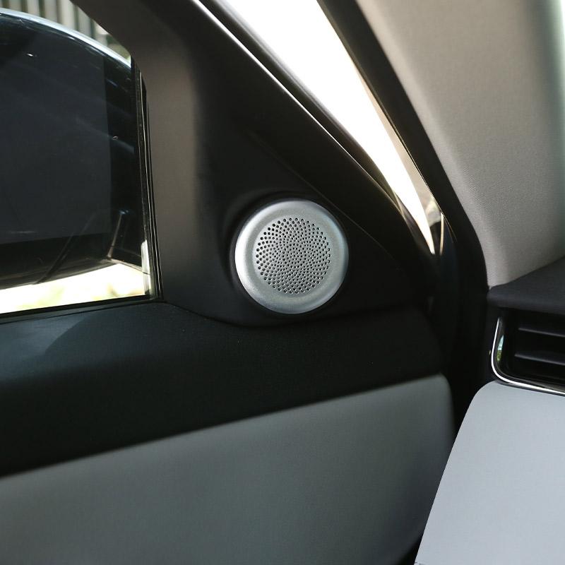 Car Styling Door Audio Speaker Net A-Pillar Horn Cover Trim For Land Rover Range Rover Evoque 2019 2020 Aluminum Alloy