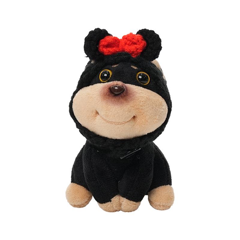 Plush Bee Dog Car Ornament - Cute Lying Doll for Console Display
