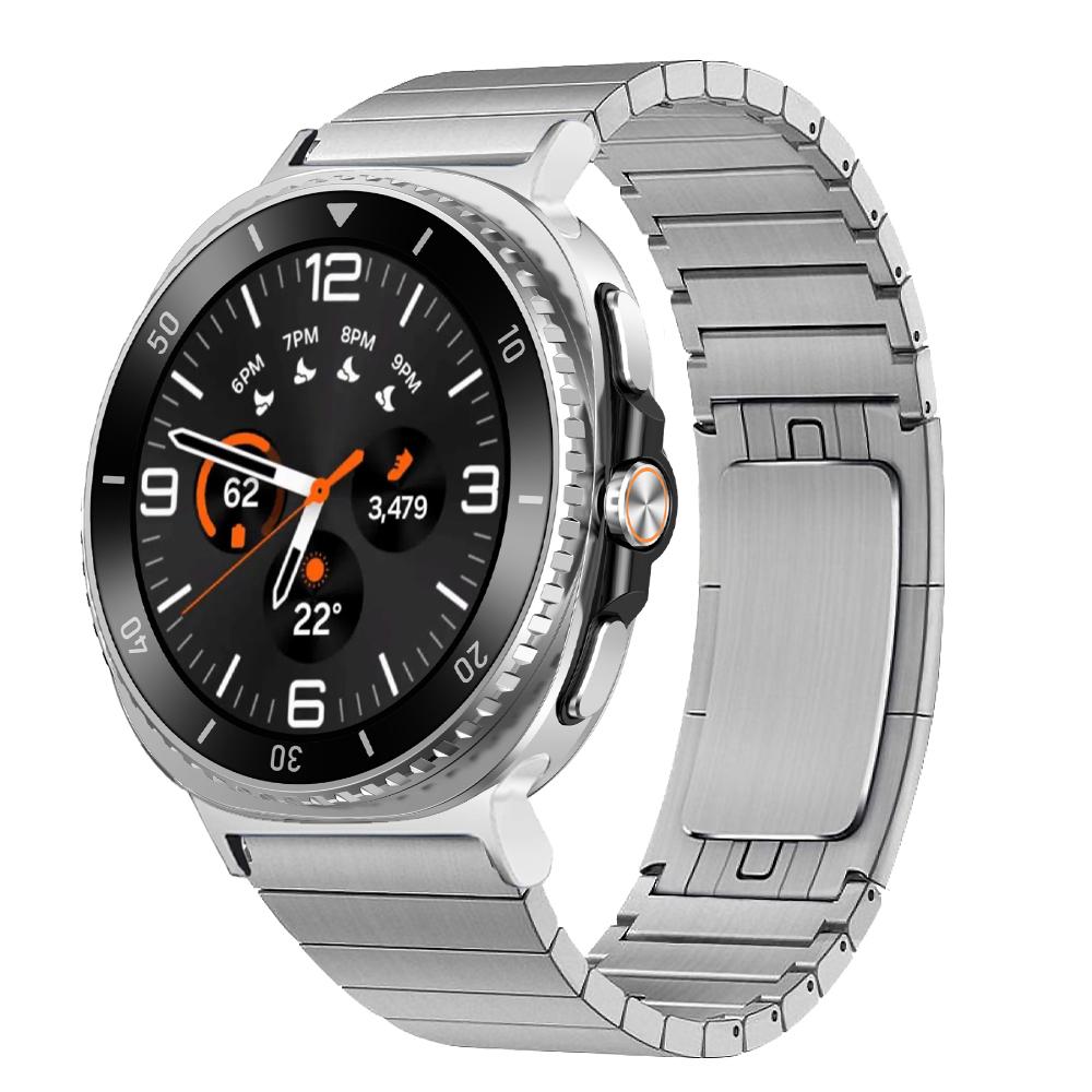 

Без проміжків Сталевий ремінець для Samsung Galaxy Watch 8 Classic 46 мм Браслет Розкішний металевий ремінець для Watch 8 44 мм 40 мм Ремінець для годинника Galaxy Ultra 47mm срібний
