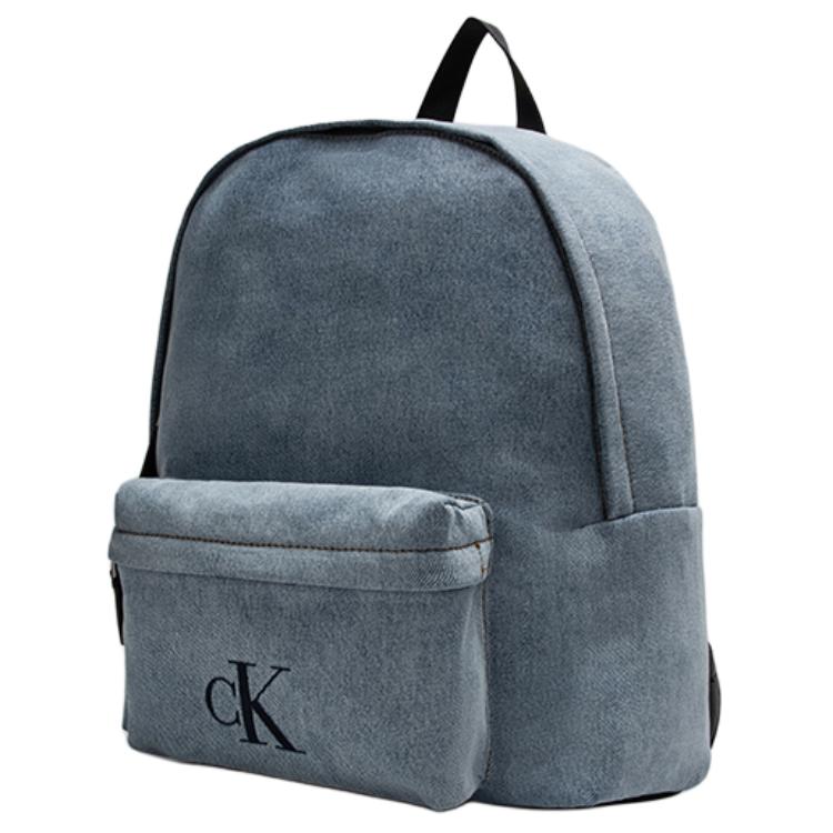 Calvin Klein Zaino in Tessuto Grande Capacità Stile Retrò da Campus Zaino da Uomo Blu Chiaro Denim 4G3138G-VGO
