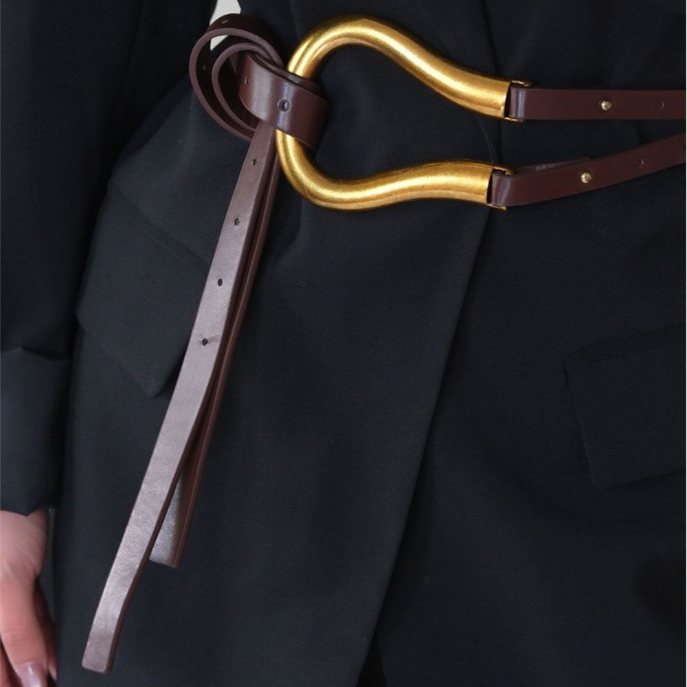 Vintage Decorative Buckle Belt Adjustable Lady's Knotted Belt Women's Waist Belt Daily Wear