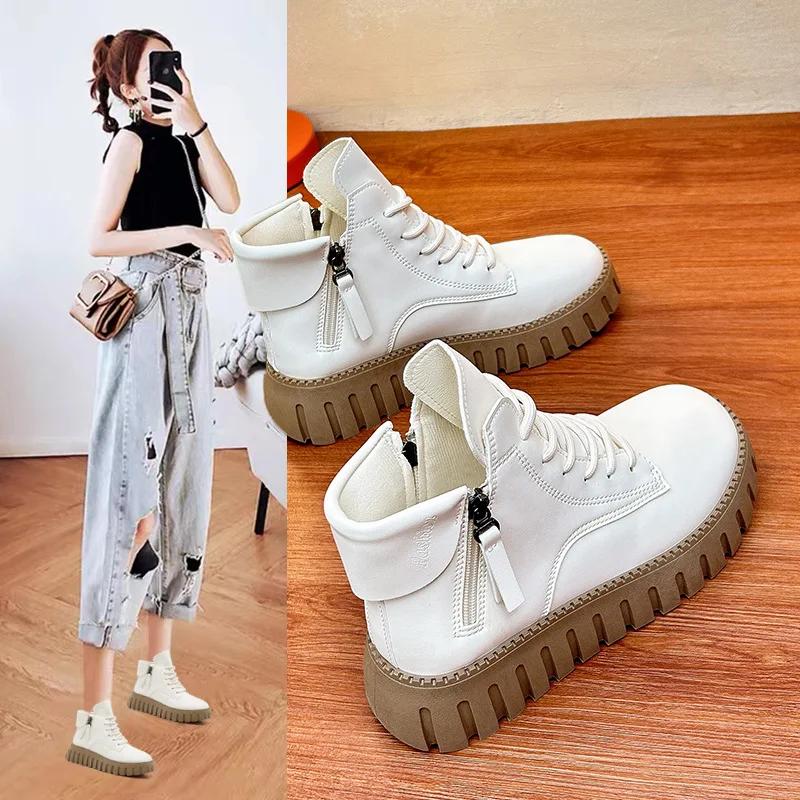 Fashion New Exquisite Women's Sneakers High Top Fashion Trend Casual Board Shoes Comfortable and Lightweight Sports Running Shoes