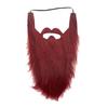 Fake Beard Role-playing Costume Old Man Mustache Beard with Elastic Rope Facial Hair Accessory for Halloween Cosplay Party Supplies