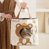Breathable Cat Carrier Bag Portable Pet Carrying Bag Portable Canvas Pet Carrier Bag  Pet Handbag