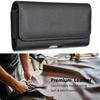 BFB21 Horizontal Litchi Texture Vegan Leather Phone Waist Bag Belt Pouch Holster Case