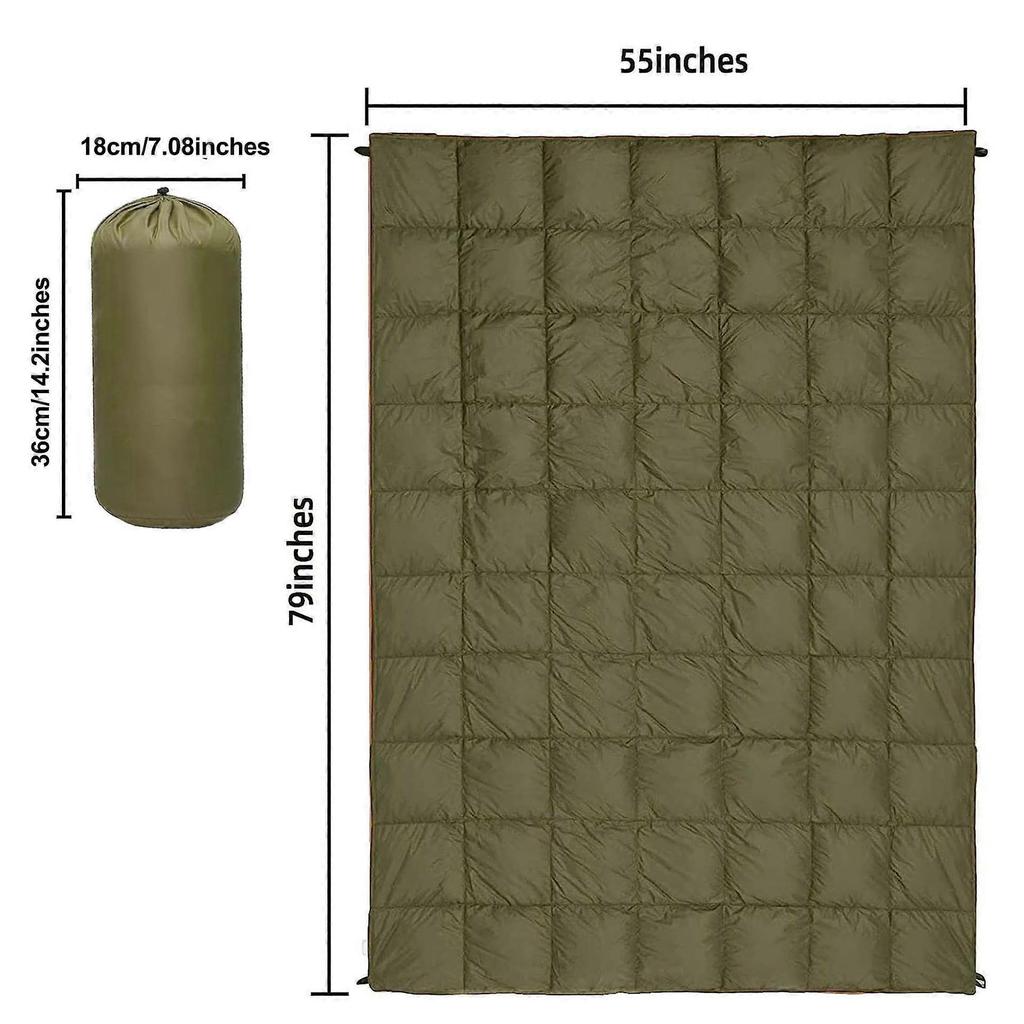 Camping Blanket, Multifunctional Warm Puffy Outdoor Blanket
