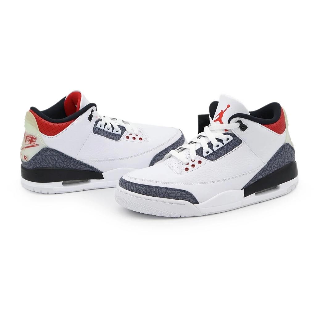 CZ6433-100 Nike Air Jordan 3 Retro White SE-T CO JP Fire Red Denim (Men's)