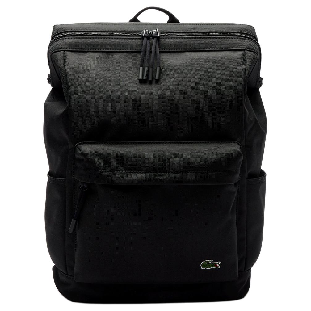 Lacoste Neocroco Logo Zip Closure Backpack Men backpack Black NU4598NE-000