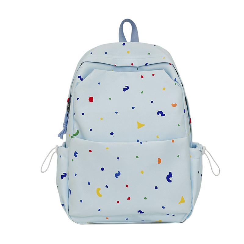 Schoolbag wholesale summer new junior high school girl heart floral shoulder large capacity simple new versatile travel backpack