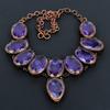 Amethyst Necklace, Copper Electroformed Necklace Handmade Gemstone Jewelry, Gifts For Wife Brand New Necklace